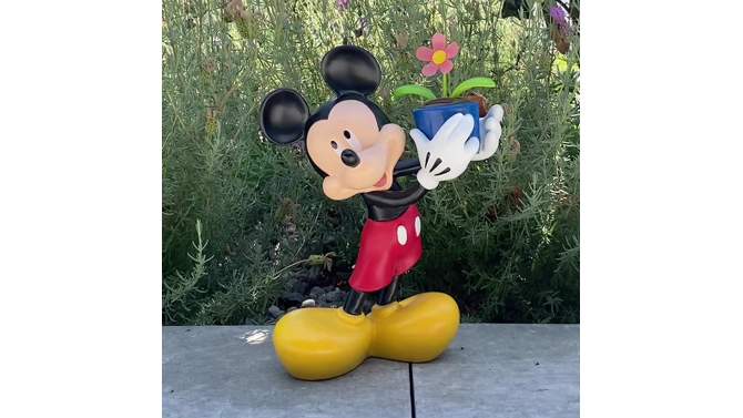 Disney 12&#34; Stone Solar Motion Mickey Mouse Statue, 2 of 5, play video
