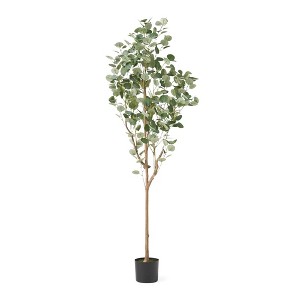 SKRAN Eucalyptus Tree Artificial,with Artificial Leaves,Fake Trees Indoor Outdoor for Home Office Living Room Bedroom Foyer Porch Decor. - 1 of 4