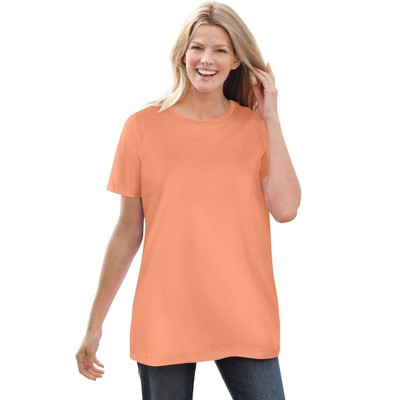 Woman Within Women's Plus Size Perfect Short-Sleeve Crewneck Tee