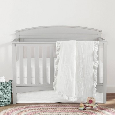 Lush Décor Crib Bedding Set Reyna Embellished Soft Baby/Toddler - White - 3pc