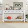 Tramull Rustic Console Table with 4 Drawers, Sofa Table with Storage Shelf for Entryway, Hallway & Living Room - 3 of 4