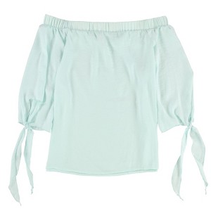 bar III Womens Hammered Satin Knit Blouse - 1 of 2
