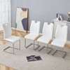 Infurnic Dining Chairs Modern Style Set of 4 Uniquely Designed Chairs, Suitable for Restaurants, Kitchens, Conference Rooms, White, 15.7"*16"*37.4" - 4 of 4