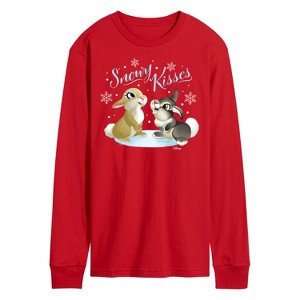 Men's - Disney - Christmas - Snowy Bunny Kisses Long Sleeve Graphic T-Shirt - 1 of 3