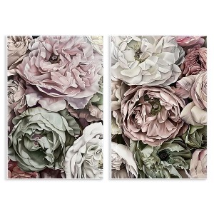 Stupell Industries Mixed Roses and Peonies 2pc Wall Plaque Art Set - 1 of 4