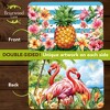 Briarwood Lane Summer Double Sided Placemat (4-pack) 17x11.25 Flamingo Pair For Summer Pineapple Placemat - 2 of 4