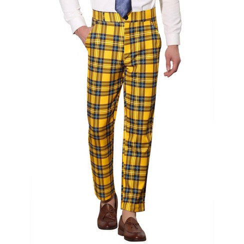 Target yellow plaid pants hot sale
