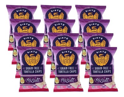 Siete Grain Free Tortilla Chips No Salt - Case of 12/5 oz