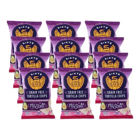 Siete Grain Free Tortilla Chips No Salt - Case Of 12/5 Oz : Target