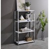TiramisuBest Industrial 5-Shelf Bookcase - 53" Tall Floor Standing Open Bookshelf for Home Office, Living Room, and Bedroom Storage, Brown - 2 of 4