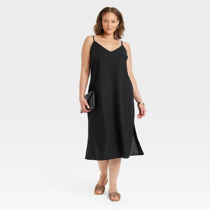 Women's Linen Slip Dress - A New Day™, 4 of 8