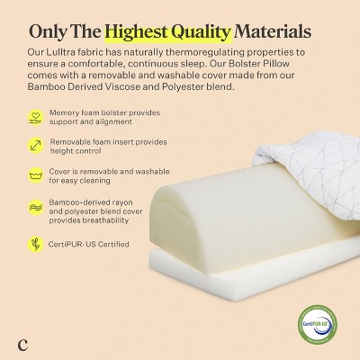 Coop Home Goods Adjustable Memory Foam Bolster Pillow