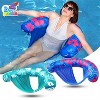 Joyfy 2 Packs Inflatable Pool Float Chairs, Inflatable Pool Noodle Chair with Sling, Floating Pool Lounge for Adult Summer Water Fun, Beach Party - 3 of 4