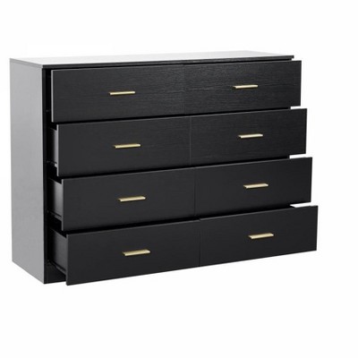 NicBex Dresser for Bedroom,Wide Chest of Drawers with Golden Handles,Storage Dressers for Bedroom