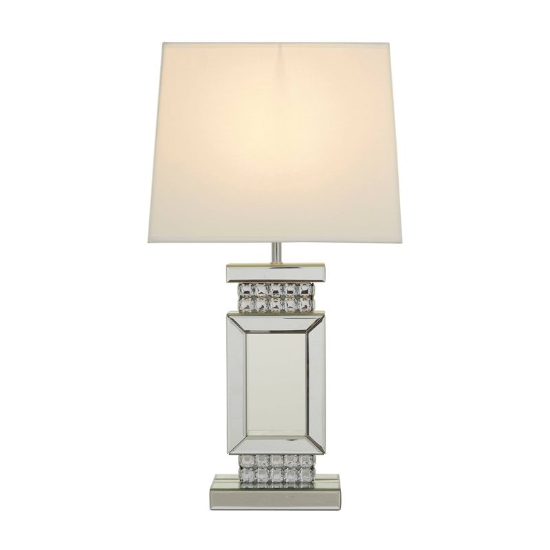 Wood Mirrored Table Lamp Silver - Olivia &#38; May, 1 of 15