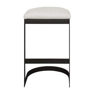 Uttermost Steel Frame Taupe Gray Fabric Maude Outdoor Bar Stool - 1 of 4