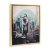 Stupell Industries DJ Otter over Cityscape Black Framed Floater Canvas Wall Art - 3 of 4
