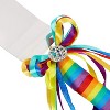 Sparkle and Bash 4 Piece Set Rainbow Cake Cutting Set for Gay Wedding, Champagne Flutes, Server, Knife - image 2 of 4