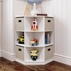 RiverRidge Kids' Corner Playroom Cabinet with 6 Toy Storage Cubbies and 3 Angled Shelves with 4 Fabric Bins - 2 of 4
