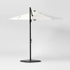 10' Round Solid Solar Offset Outdoor Patio Cantilever Umbrella with Black Pole - Threshold™ - 3 of 4