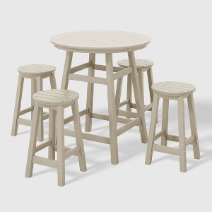 WestinTrends Malibu All Weather Hdpe Outdoor Patio Counter Height Dining Set (5-Piece) - 1 of 4