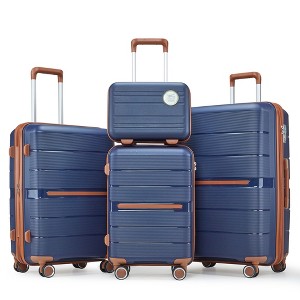 Kumasinova Hardshell PP Luggage Set of 4,Lightweight&Durable Spinner Suitcases with TSA Lock,Impact-Resistant Luggage,14/20/24/28" - 1 of 4