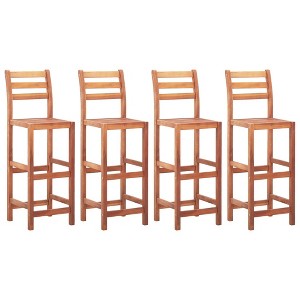 vidaXL Bar Stools 4 pcs Solid Acacia Wood - 1 of 4
