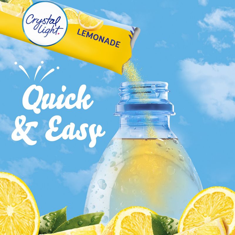 Crystal Light On the Go Natural Lemonade Drink Mix - 10pk/0.14oz, 4 of 12