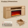 70" Modern Fireplace TV Stand, Entertainment Center for TVs Up to 80", Wood Media Console with 2 Drawers & 2 Doors - 3 of 4
