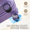 Gulches 20"/24"/28" 3 pcs/set in ABS Spinner Wheel Luggage, Carry on Suitcase, Matching Color, TSA Combination Lock (Purple) - 4 of 4