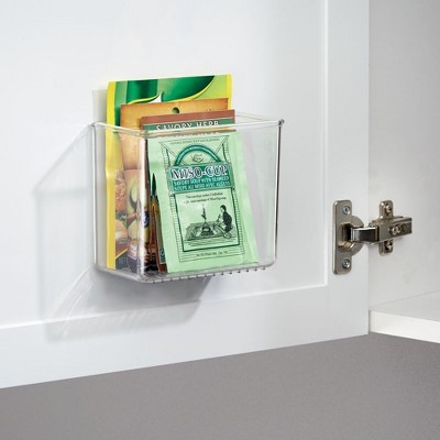 Clear Acrylic Adhesive Organizer Bins for Kitchen, Pack of 4