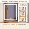 Vanity Desk with LED Lighted Mirror, Makeup Vanity Table with 5 Drawers, 4 Doors, and 3 Storage Shelves for Bedroom, Dressing Room, White - 3 of 4