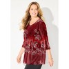 Catherines V-Neck Placement Print Top - 4 of 4