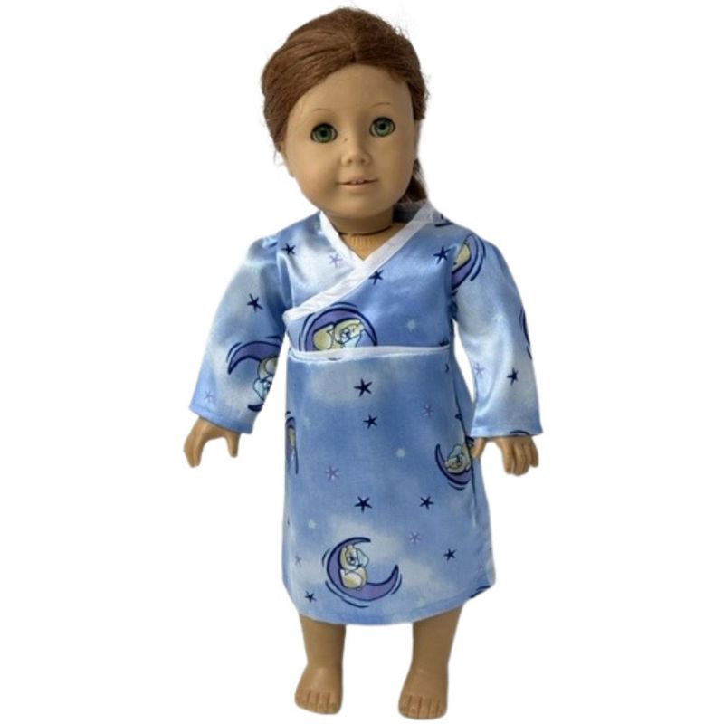 Doll Clothes Superstore Sleeping Bear Nightgown Fits 18 Inch Girl Dolls Like Our Generation American Girl My Life Dolls, 3 of 5