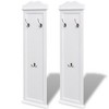 Aghana Digitals White Baroque Wall-Mounted Coat Rack Set - MDF & Solid Fir Wood, 2-Piece, Stylish - 2 of 4