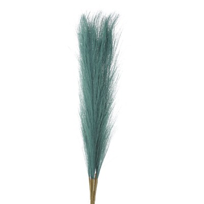 Unique Bargains Party Wall Vase Wedding Decor Tall Fluffy Faux Pampas Grass Light Blue 12 Pcs