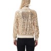 Anna-Kaci Women's Sequin Bomber Jacket with Ribbed Trim and Front Zipper Closure - 4 of 4