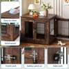 Farmhouse Dog Crate Furniture with Double Doors for Small Medium Dogs, Heavy Duty Wooden Indoor Anti-Chew Kennel Dog House Cage Side End Table - 4 of 4