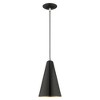 Livex Lighting Metal Shade 1 - Light Pendant in  Shiny Black - 2 of 4