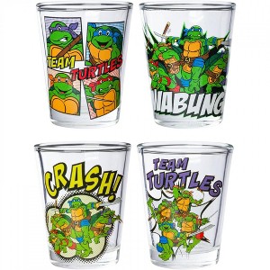 Adult Teenage Mutant Ninja Turtles Comic Book 4-Piece Shot Glass Set - 1 of 4