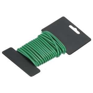 Unique Bargains TPR Coated Flexible Durable Rust-Resistant Twist Ties Green - 1 of 4