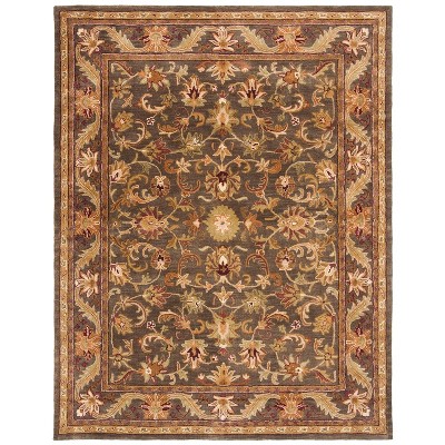 Elegant Ivory Tufted Wool Area Rug - Handmade and Reversible