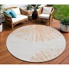 Salmon And Ivory Abstract Washable Indoor Outdoor Area Rug - 2 of 4
