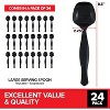 Stock Your Home Disposable Plastic Serving Spoons, Black (24 Pack) - 3 of 4