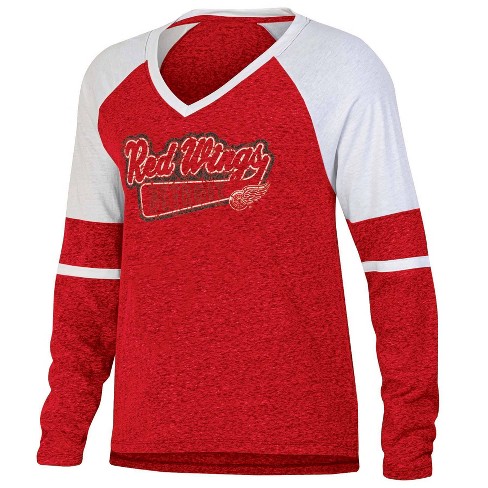 Women's long sleeve hot sale red wings shirt