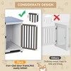 39.5in Furniture Dog Crate, Large/Medium Dog Crate End Table, Solid Wood Portable Foldable Indoor, No Assembly Needed (White and Blue) - 4 of 4