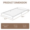 6 Inch Heavy Duty Metal Platform Bed with Strong Support, No Box Spring Needed, Noise Free, Quick Tool-Free Assembly, White - 3 of 4