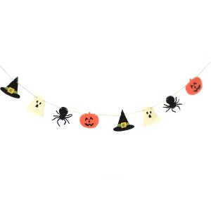 72.0 Inch Halloween Baubles Garland Ghost Spider Witch Pumpkin Tree Garlands - 1 of 3