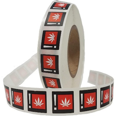 KOVOT 15,000 RX Medical Warning Labels Red Universal Warning Symbol Stickers 0.5" Inch (10 Rolls)