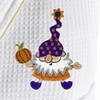 Linum Home Textiles Hotel Collection 100% Turkish Cotton Unisex Waffle Terry Embroidered Bathrobe with Satin Piped Trim - Halloween Gnomes - 3 of 3
